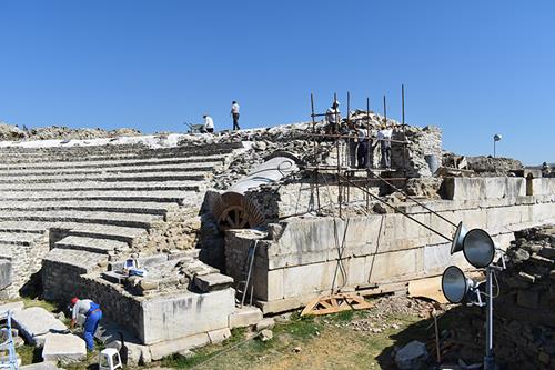 Conservation and excavation of the theatre in 2019